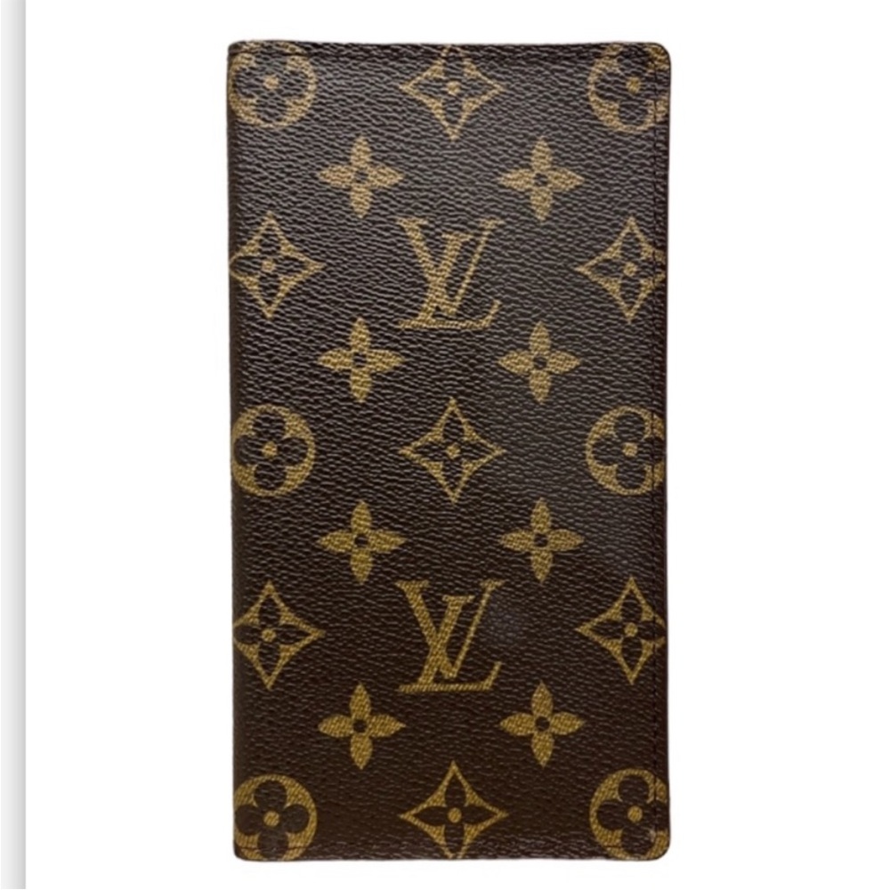 Authentic Louis Vuitton Wallet Porte Papier Chequier Cartes Credit Card Holder